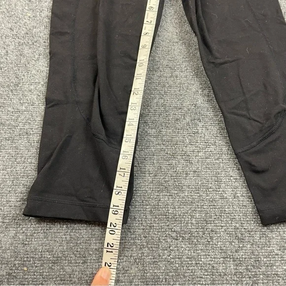 LULULEMON Womens Wunder Under Cropped Leggings Black Purple waistband size 8 - Picture 7 of 8